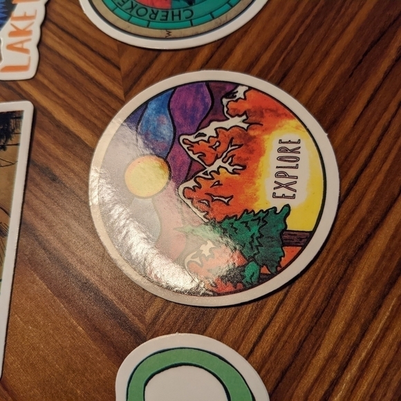 Hiking trail adventure inspired outdoor stickers set of 10 pcs New H010 - Picture 3 of 4